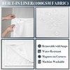 N&Y HOME Stall Waffle Weave Shower Curtain with Snap-in Liner
