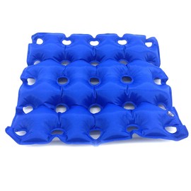 Silfrae Air Inflatable Seat Cushion, Ideal Design for Wheelchair, Office, All Day use, Perfect for Travel use, Heat Sealed Construction for Durability and Stability. (Blue, 17"*17")