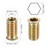sourcing map Wood Furniture M10x30mm Threaded Insert Nuts Interface Hex
