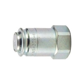 Parker Hannifin NS-372-6FP Series Ns Steel Non-Spill Hydraulic Quick Nipple with Locking Sleeve, Push-To-Connect, 3/8" Body Size, 3/8"-18 NPSF Thread Size, 1.70" Length