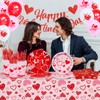 Valentine's Day Party Supplies Hot Heart Love Disposable Plates Napkins
