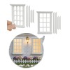 iLAND 1/12 Scale Accessories of Dollhouse Windows 2pcs White Solid
