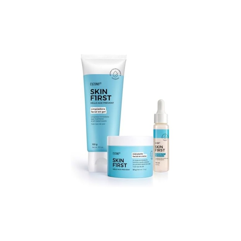 Cyzone - Set Hidratación Skin First, Rutina Facial, Piel Fresca