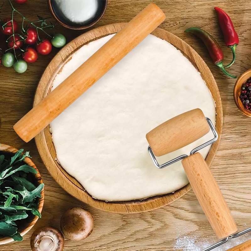 Double Rolling Pin Set Rolling Pin Double Head Wooden Rolling