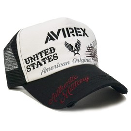 AVIREX United States 17093800 AVIREX Distressed Mesh Cap, Black