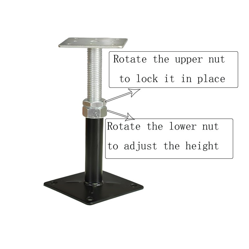 8 Pack Adjustable Screw Jacks Home Leveling (5" to 8"