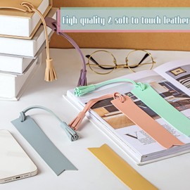 Panelee 12 Pcs Bookmarks for Women Leather Bookmark Pastel Bookmarks Graduation Gifts Boho Color Bookmarks for Men Women Book Lovers Readers Friends School College(Classic)