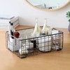 Kingrol 2 Pack Wire Storage Baskets with Handles, Metal Organizer