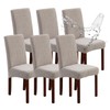 Genina Waterproof Chair Covers for Dining Room 6 Pack, Stretch