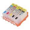5PCS Ink Cartridge Set BK C M Y Smooth Ink