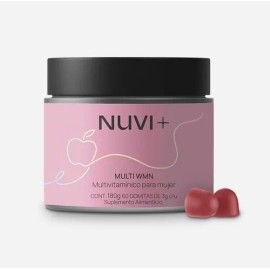 Nuvi+ Gomitas Multivitamínicas P/ Mujer Sin Azúcar, Veganas Cereza Acai