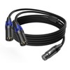 LanSenSu XLR Splitter Cable, 1 Female to 2 Male Patch