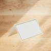 50pcs White Blank Place Cards with Gold Foil Edge Name