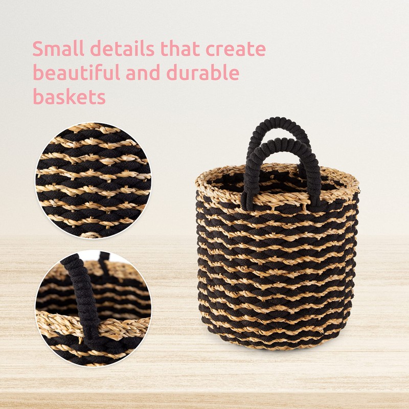 Compactor Flora Seagrass Storage Basket, Medium, 25 x Ø 25
