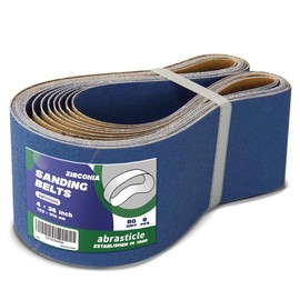 4" x 36" Zirconia Sanding Belts for Metal - 4 x 36 Inch Zirconia Metal Grinding Sand Paper, 8 PCS 80 Grits, Perfect for Knife Blade Sharpening, Metal Polishing, Derusting, Woodworking