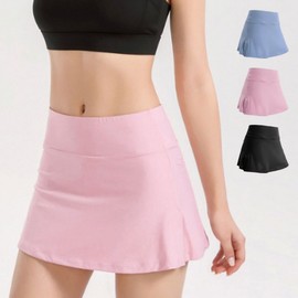HL] Integrated Pants Skirt Pilapolewear Bottoms Solid Black/S