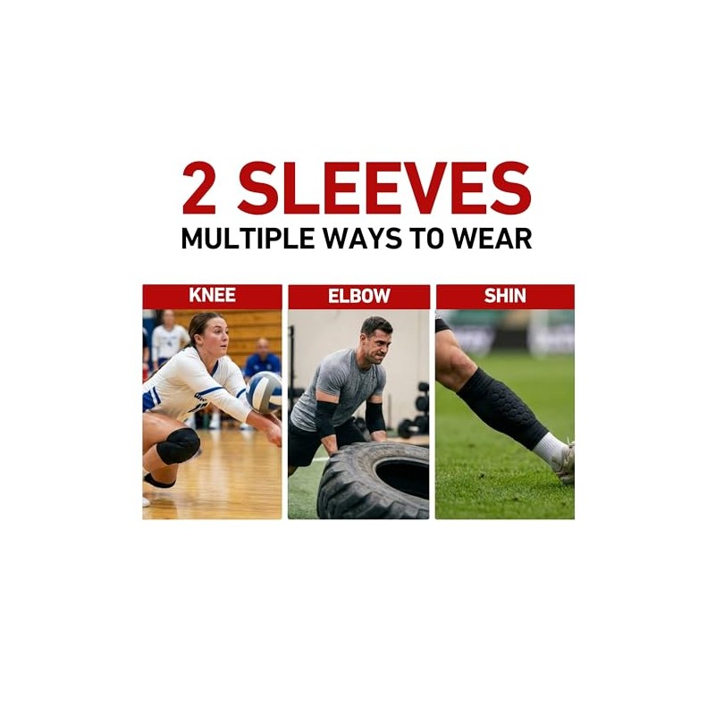 McDavid Moisture Wicking HEX Technology Knee Sleeves for Women/Men, Elbows