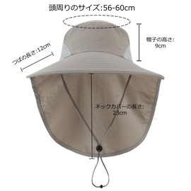 Connectile Men's Women's Quick Drying UV Protection Hat, Outdoor Sun Hat, Safari Hat, Summer, Farming Work Hat, Fishing Hat, gray (light gray)