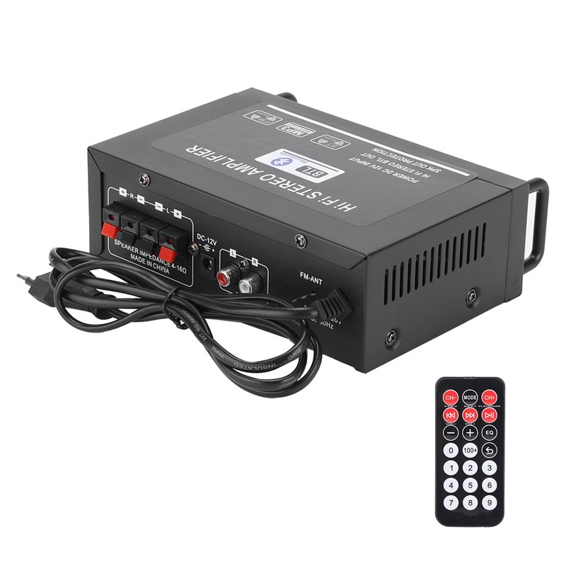 2 Channel Power Amplifier Mini Bluetooth USB/FM Smart Digital with