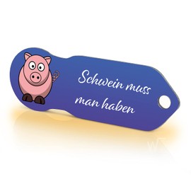 Einkaufswagenlöser ® Pig Must Have / Key Fob Shopping Chip with Key Fund Service/Removable Shopping Trolley Token Metal, Chip Shopping Trolley, Key Finder / Pack of 1