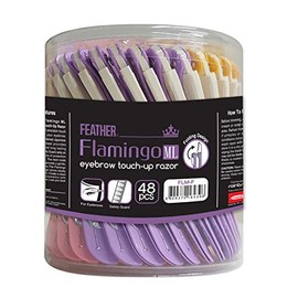 Feather Flamingo Eyebrow Touch-Up Razor 48 Pieces