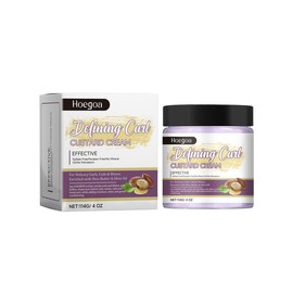 HOEGOA Defining Curl Custard Cream,De Creme Defining Curl, Lightweight Curl Definidor,Curly Hair Custard,Hair Custard,curl  product,with   shea ,olive ,gllycerin,peppermint care mask - Specification: Qty:1