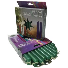 Set of 20 Forest Green 4" Mini Ritual Chime / Spell Candles