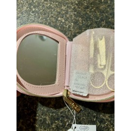 Mud Pie NWT Mud Pie Gold Manicure Set Light Pink W/Gold Trim Puffy XOXO Gift Set