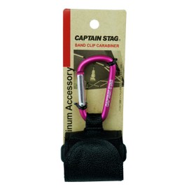 Captain Stag UM-1897 Carabiner Aluminum Accessory Band Clip Carabiner Pink