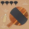 Charmont Large Round Charcuterie Board with Handle Acacia Wood Cheese