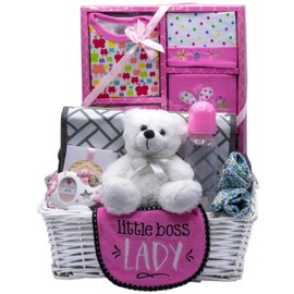Welcome Home Precious Baby Basket, Girl
