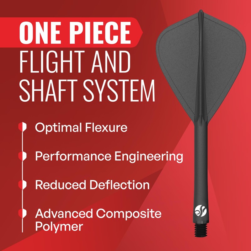 Shot! Darts Flight Deck One Piece Dart Flight and Shaft