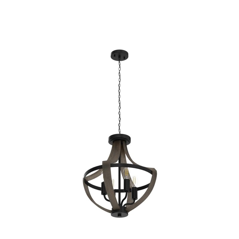 WOAEKR 13.1" Modern Farmhouse Hanging Pendant Lighting, 4-Light Rustic Interior