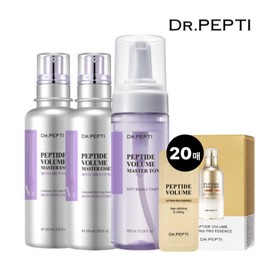 J&Co Shoe 닥터펩티 펩타이드 볼륨 마스터 세트(에센스105ml2+버블토너1)+파우치20매 Dr. Pepti Peptide Volume Master Set (Essence 105ml x2 + Bubble Toner x1) + Pouch 20 Sheets