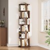 BACEKOLL Rotating Bookshelf Tower, 6 Tier Spinning Book Shelf, Wood