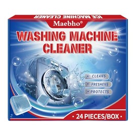 Washing Machine Cleaner Tablets 24 Pack - Deep Cleaning Tablets for HE Front & Top Load Washers, Septic Safe, Eco-Friendly, Removes Residue & Odors - 1 year Supply