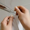 fiXte Clear Shower Curtain Rings Hooks Clips Plastic Lightweight and