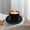 Black Iron Plate Candle Holder-Candle Plate for Pillar Candles, Elegant