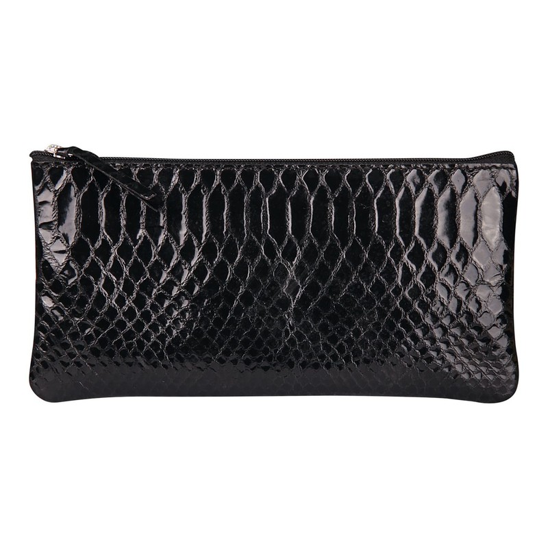 Clairefontaine 410181C Flat Lambskin Pencil Case with Python Pattern 22