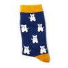 LilyRosa Mens Westie Dog Socks 6-11 Grey Blue Purple White