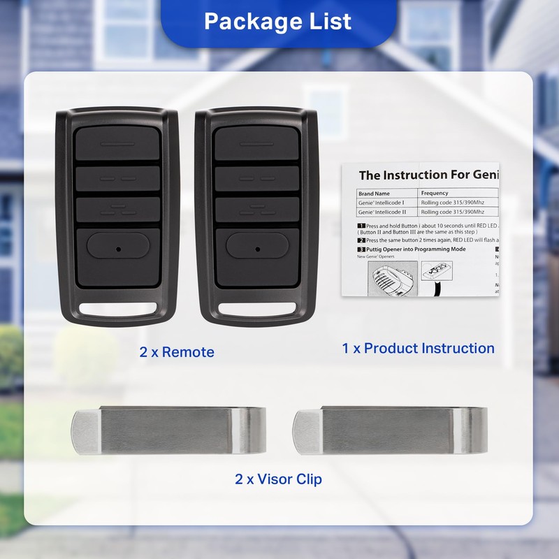 O3T-BX O3T-A 315/390MHZ Dual Frequency Auto-Seek Overhead Door Garage Opener