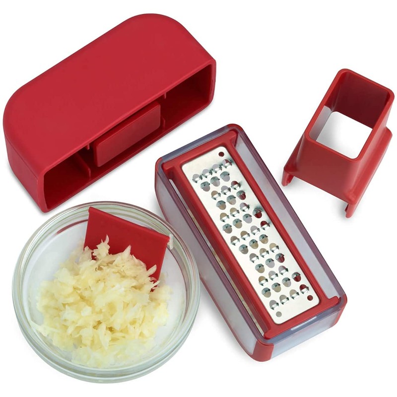 Microplane Garlic Mincer - Red