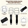 Oven Rack Puller, 2-Pack Air Fryer Tray Lifter With Black