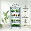Wuhuu Indoor Greenhouse with Grow Lights, 4 Tier 27.2" L×19.9"