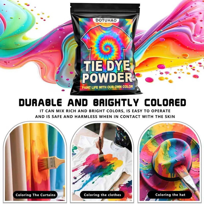 DOTUHAO Tie Dye Powder, Red Fabric Dye, Tie Dyes for