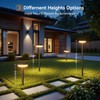 LETMY Solar Pathway Lights Outdoor, 6 Pack 2X Brighter Solar