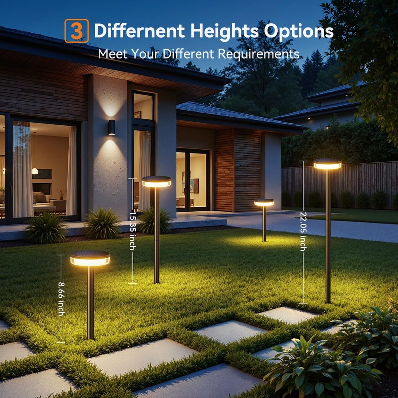 LETMY Solar Pathway Lights Outdoor, 6 Pack 2X Brighter Solar