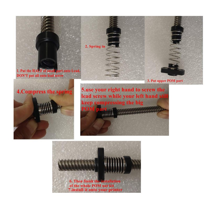 Ender 3 V2 eje Z T8 POM anti holgura de