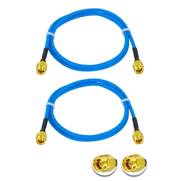 POBADY 2PCS SMA Male to SMA Male RF Coaxial Cable