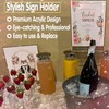 EKINIYAR 4x6 Acrylic Sign Holders 8 Pack Gold Table Number